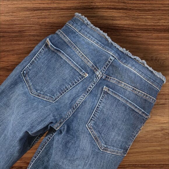 Express Denim Perfect Stretch Ankle Length Button Front Jeans - Picture 4 of 6